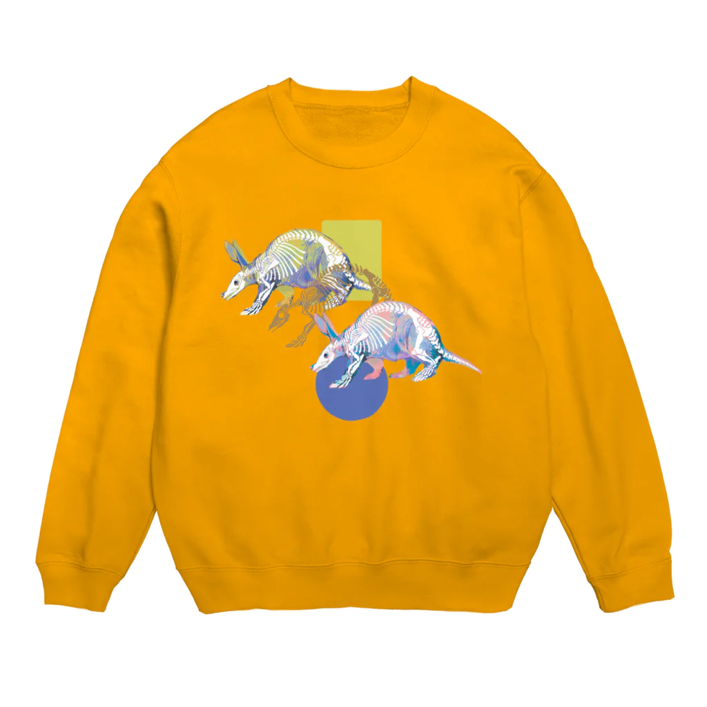 どうぶつのホネ、ときどきキョウリュウ。のツチブタのホネ Crew Neck Sweatshirt