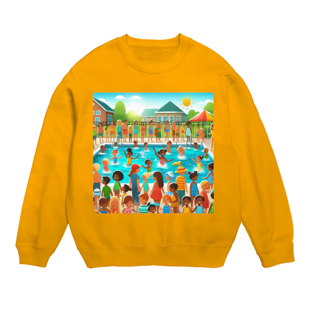 sallysanaのプールびらき Crew Neck Sweatshirt