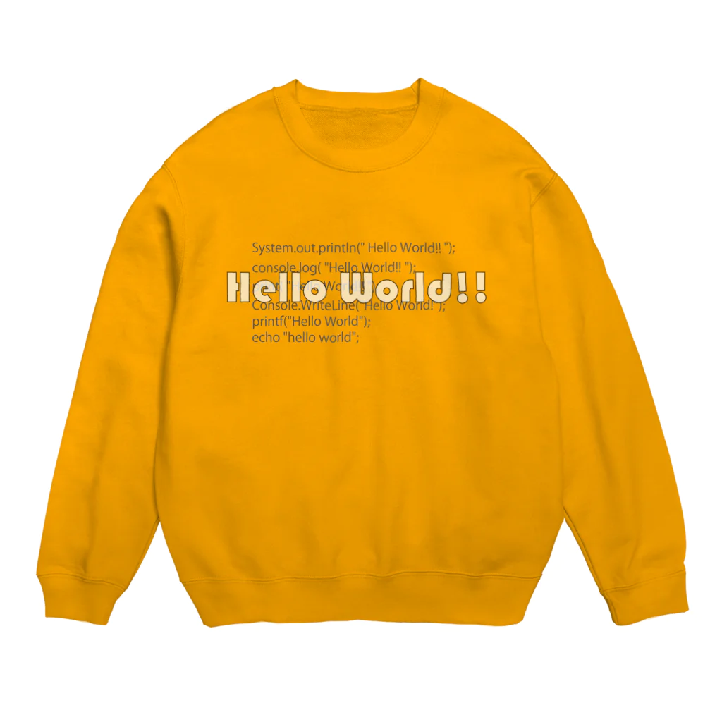 snippetsのHello World Crew Neck Sweatshirt