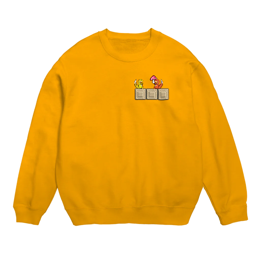 Aya@爬虫類グッズのドット絵ヒョウモントカゲモドキ Crew Neck Sweatshirt