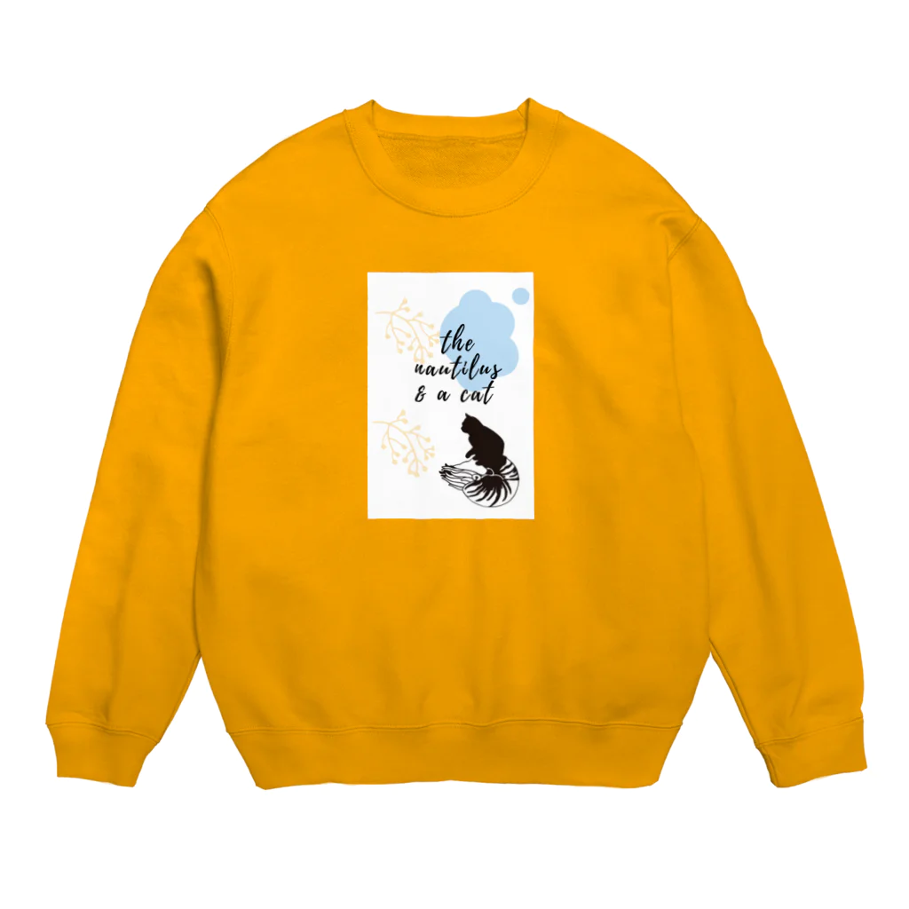 或る研究助手のミーム対策@SCPFoundationのSCP-083-JPノーチラスと猫 Crew Neck Sweatshirt