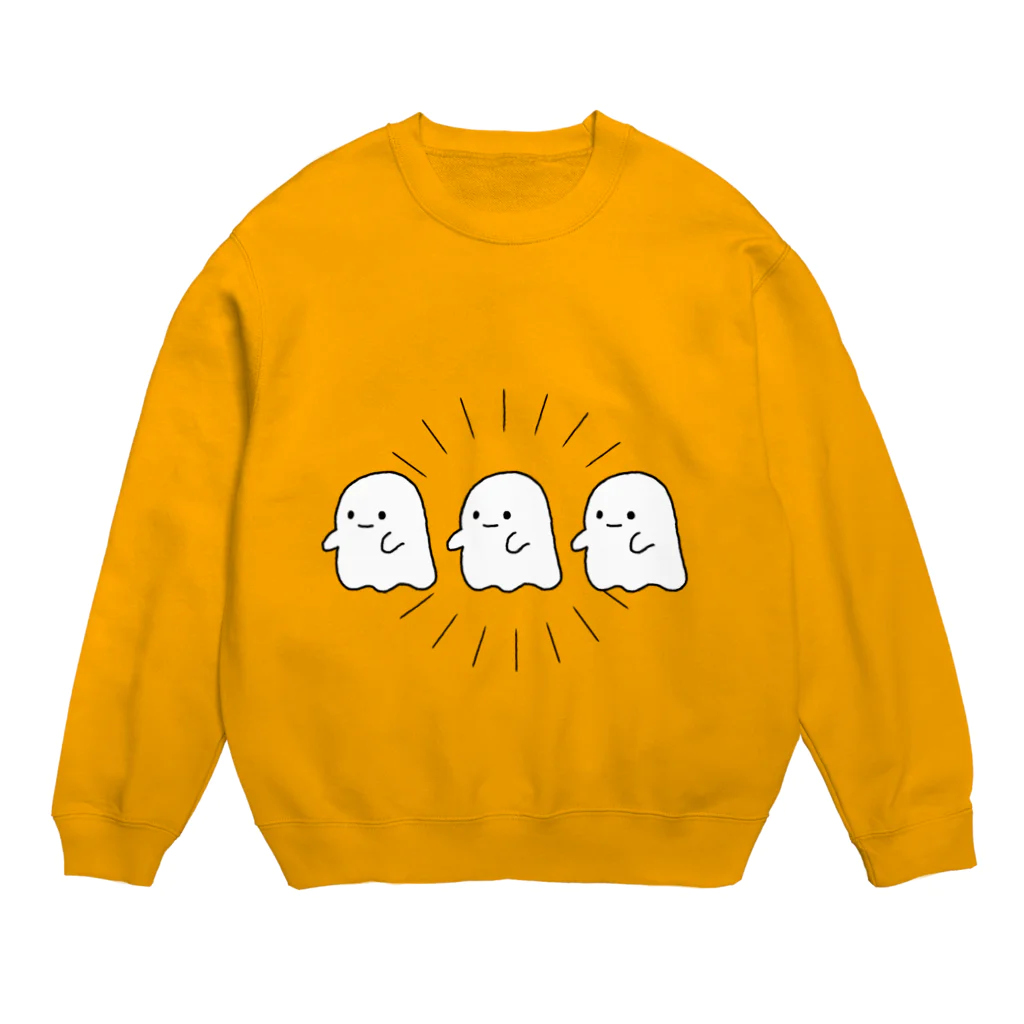 はんぺんのおばけちゃんさん にん？ Crew Neck Sweatshirt