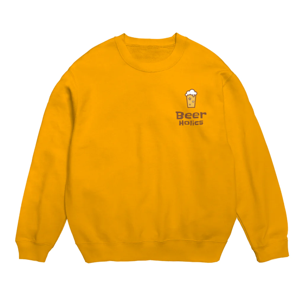 BeerHolicsのBeerHolics ロゴ 小 Crew Neck Sweatshirt