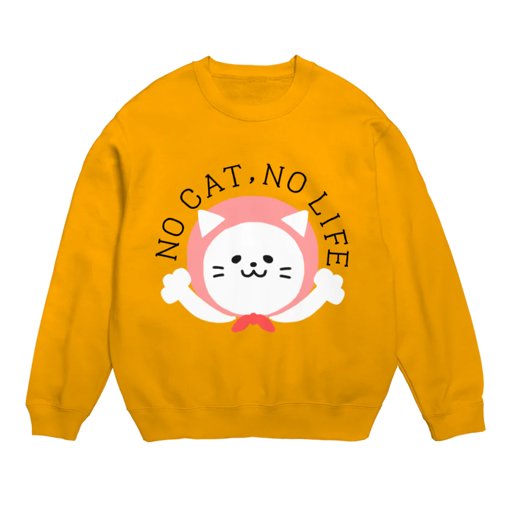 もちぱっちのノーキャットノーライフ Crew Neck Sweatshirt