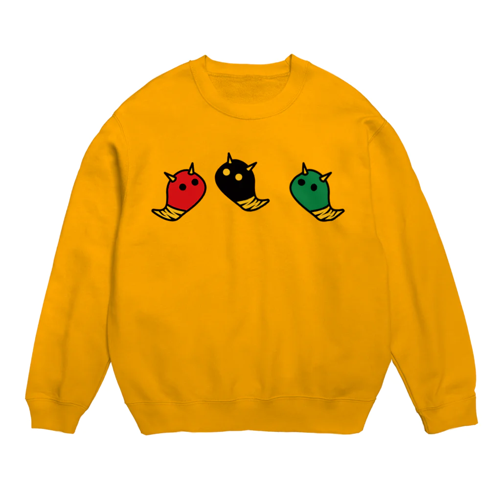 ヨープキャンが気になったのおばけの鬼 雷様ではないよ Crew Neck Sweatshirt