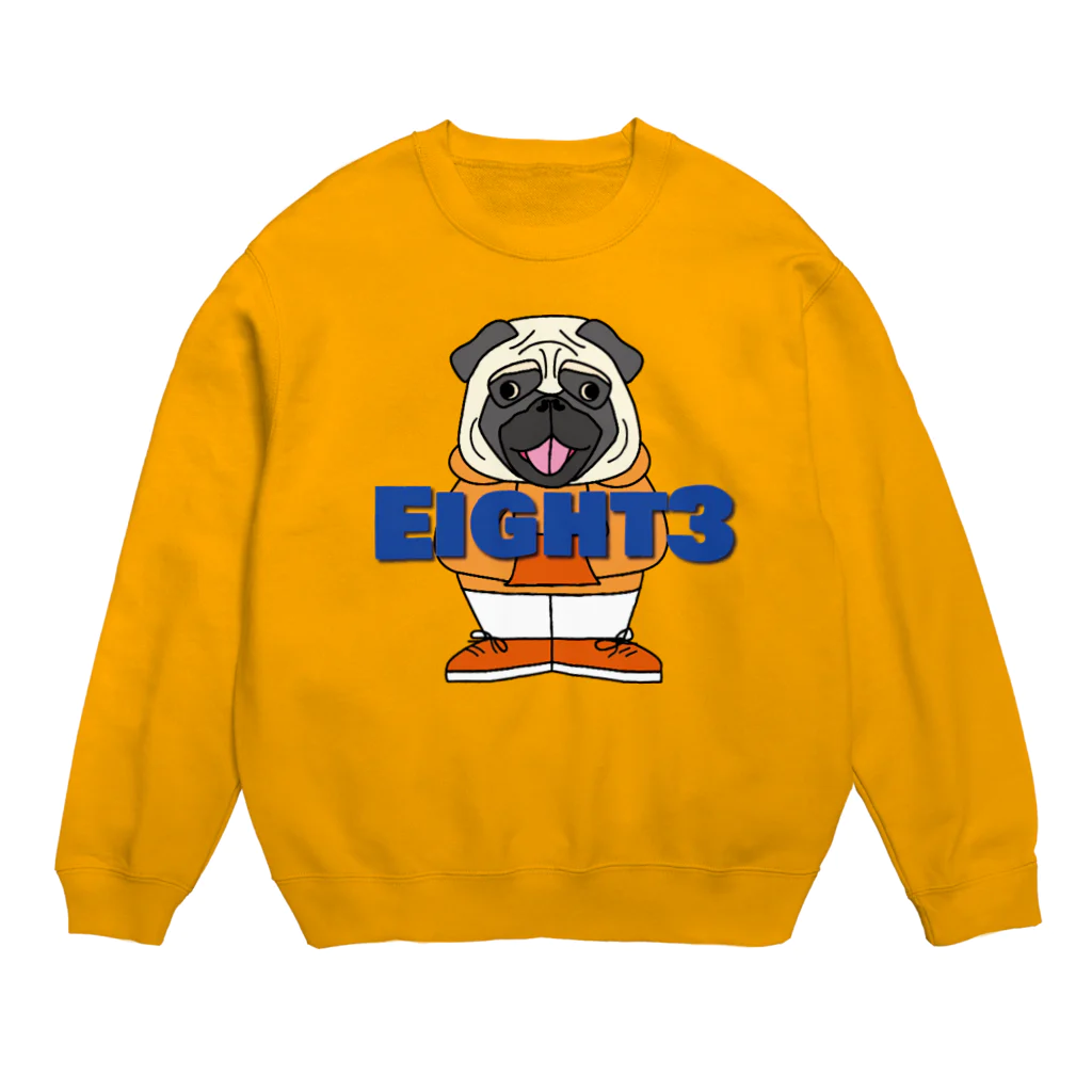 Eight3のEight3 dog(パグ） Crew Neck Sweatshirt