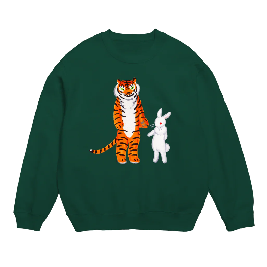 segasworksのトラちゃんとウサギちゃん Crew Neck Sweatshirt