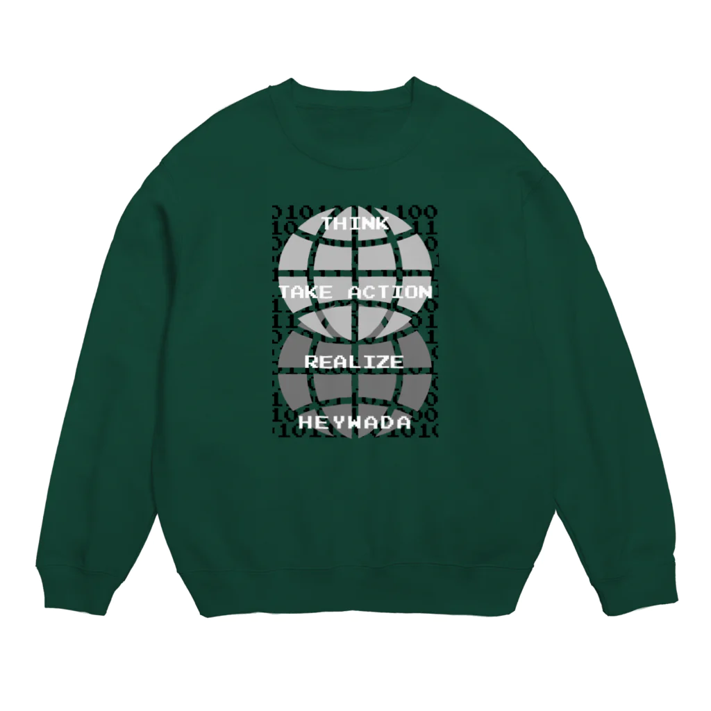 HEYWADA SHOPのHEYWADA SHIKO WO GENJITSUCA SASERUNDA Crew Neck Sweatshirt