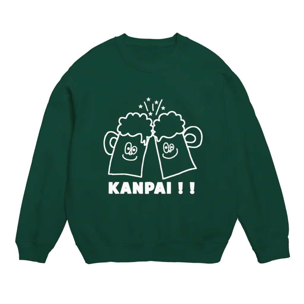 A-YANのKANPAI-YAN(白字) Crew Neck Sweatshirt