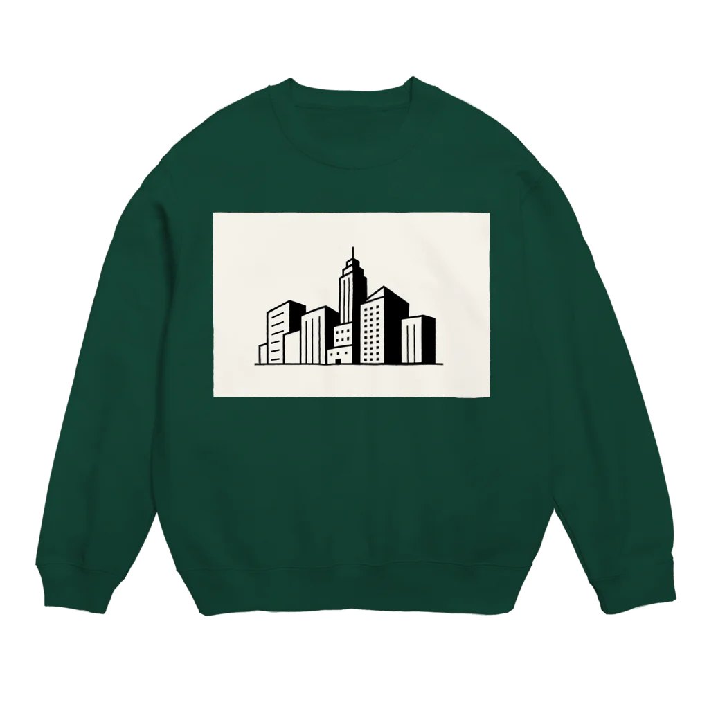 おいしいとたのしいのためにのまちなみ Crew Neck Sweatshirt