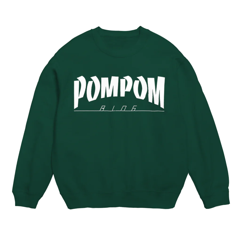 mf@PomPomBlogのThrasher Pom Pom Blog Logo（white） スウェット