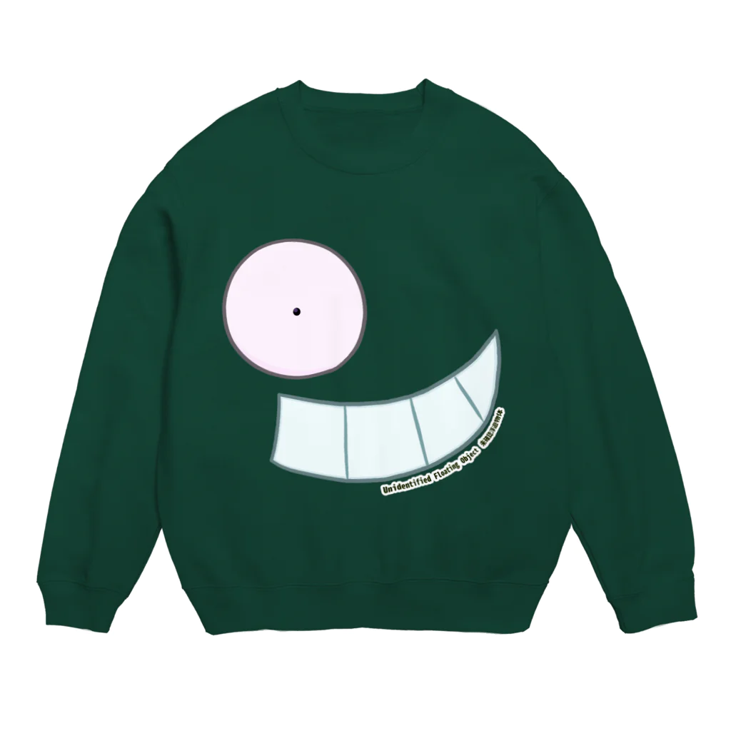 未確認浮遊物体のアイザックフェイス Crew Neck Sweatshirt