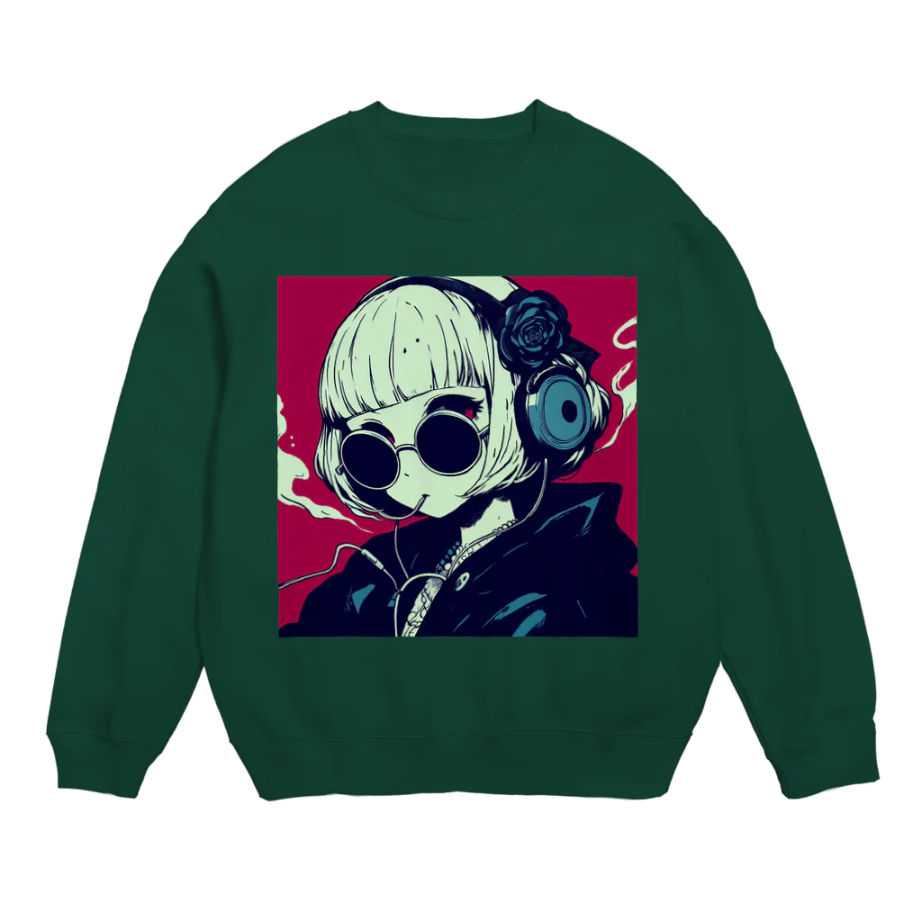 zaisuのサングラス女子 Crew Neck Sweatshirt