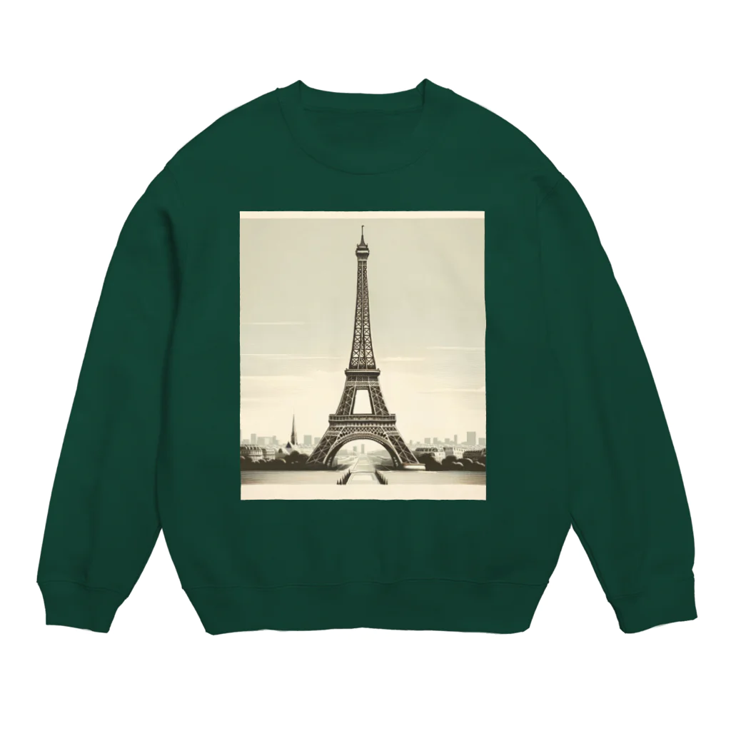 Nari-5iveの La tour Eiffel Crew Neck Sweatshirt