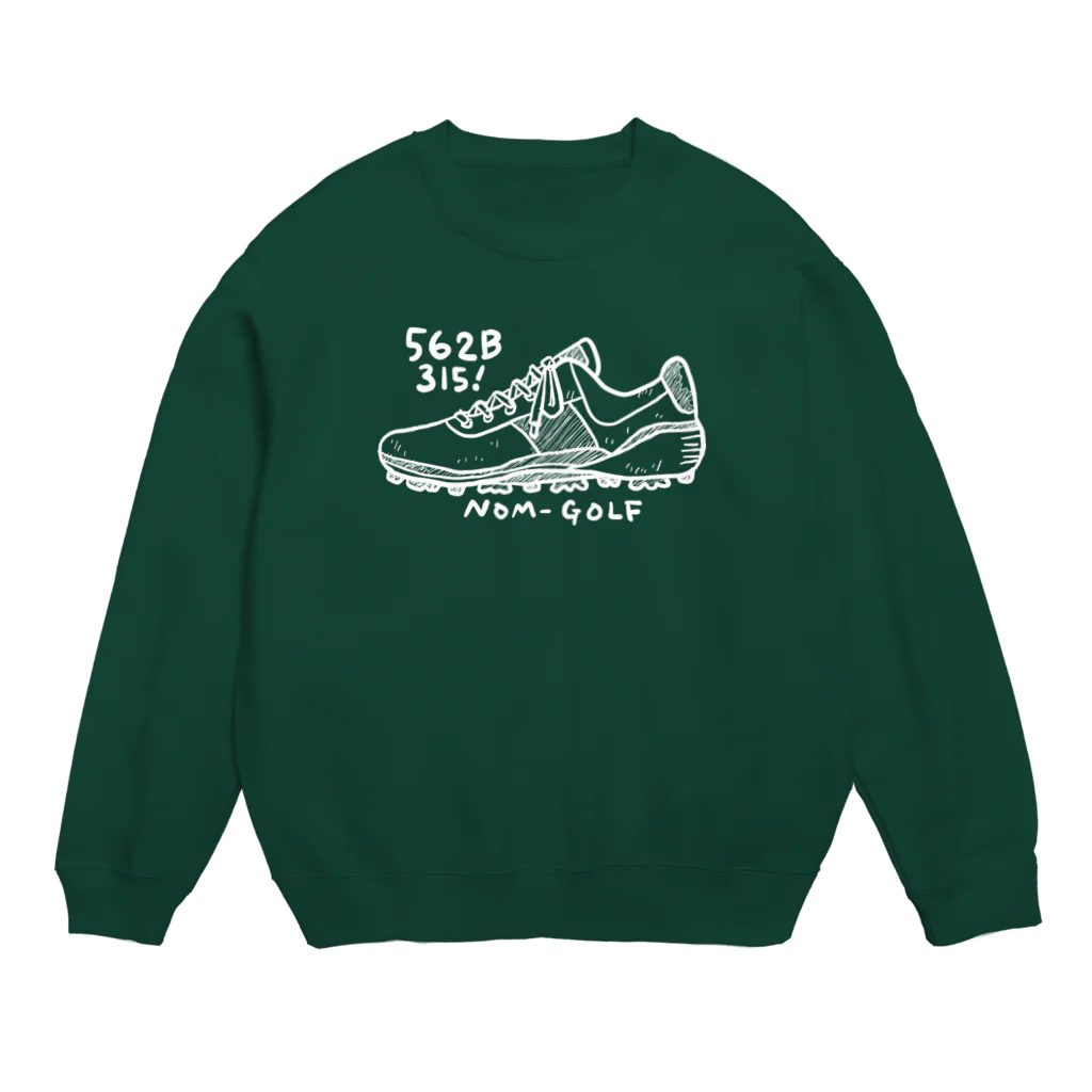 ゴルフバカイラストレーター野村タケオのNOM SHOPのゴルフシューズ　ホワイト Crew Neck Sweatshirt