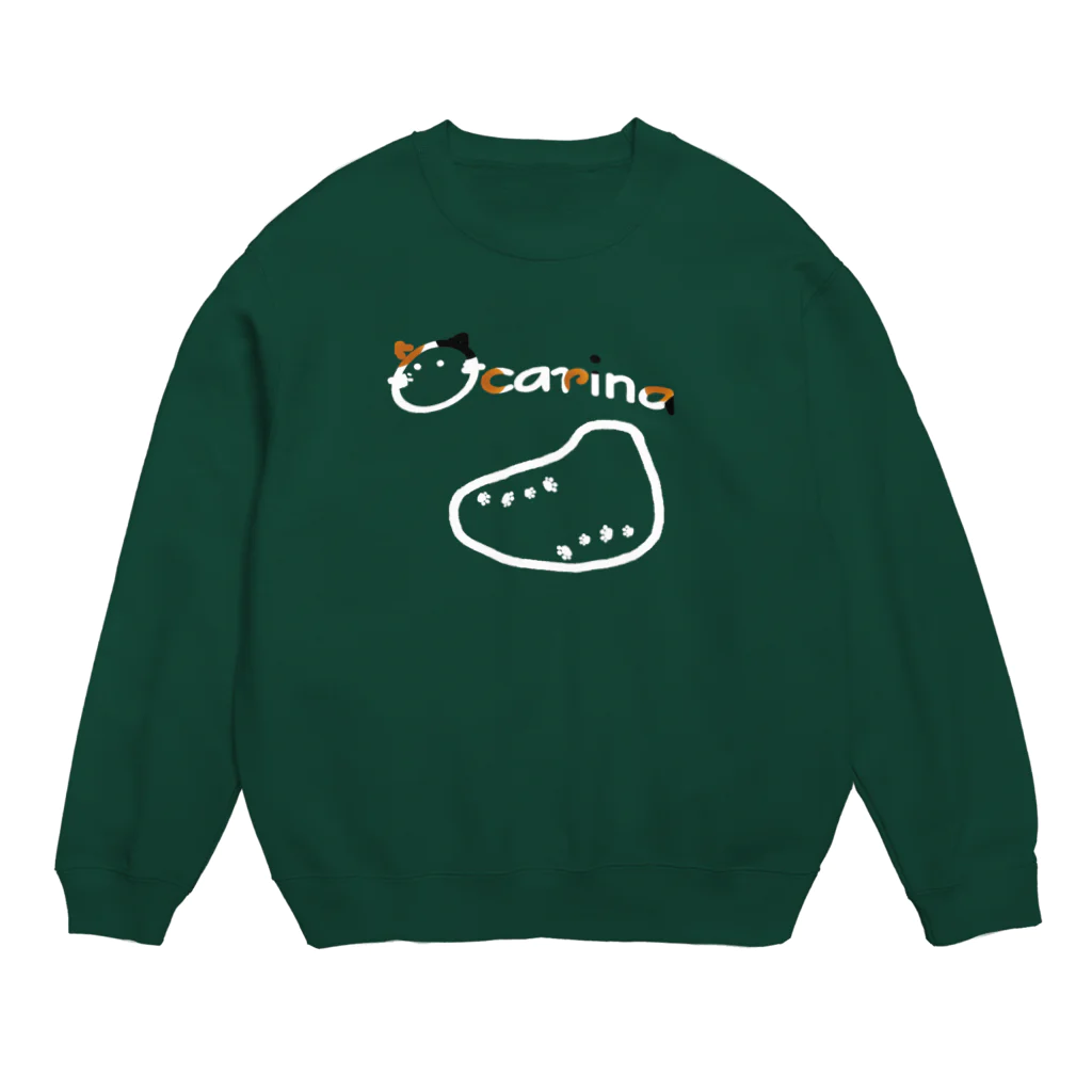 兎猫庵のおかりにゃ茶黒 Crew Neck Sweatshirt