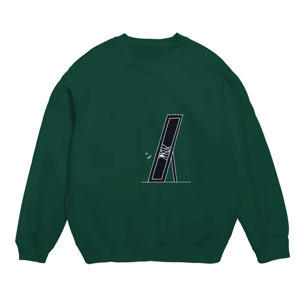 Ruuuunの割れた姿見 Crew Neck Sweatshirt