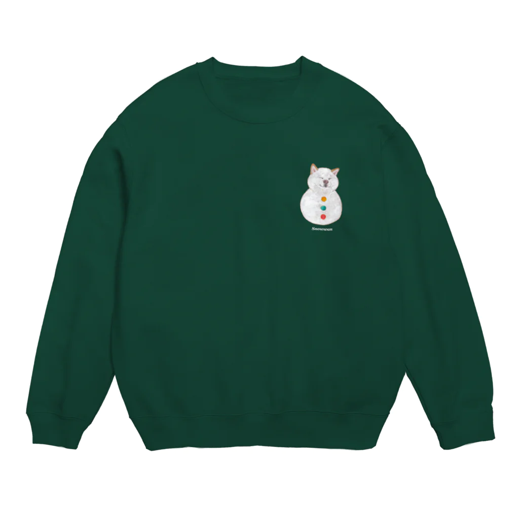 wankorosobaのスノーワンスウェット（文字白） Crew Neck Sweatshirt