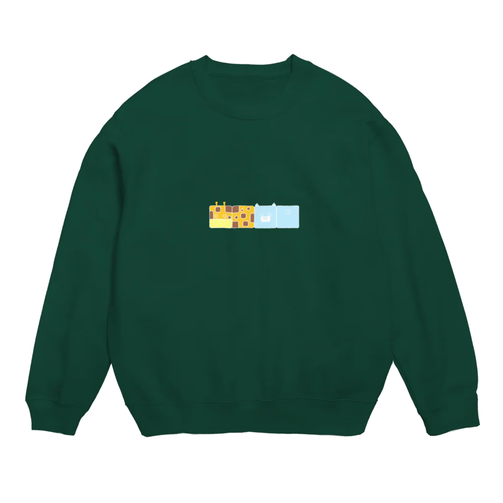 kikoriのAnimals box(きりん、しろくま) Crew Neck Sweatshirt