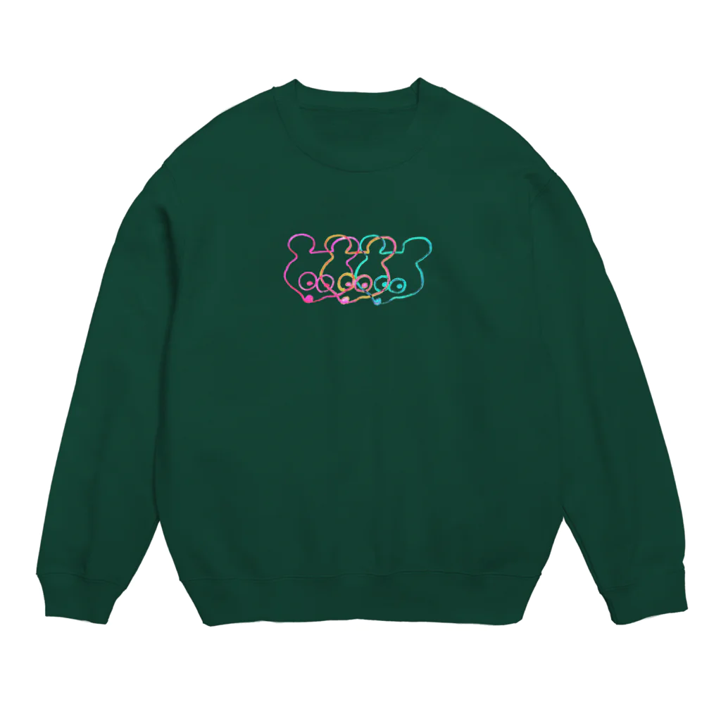  いのはな商店のネオンなネズミ Crew Neck Sweatshirt