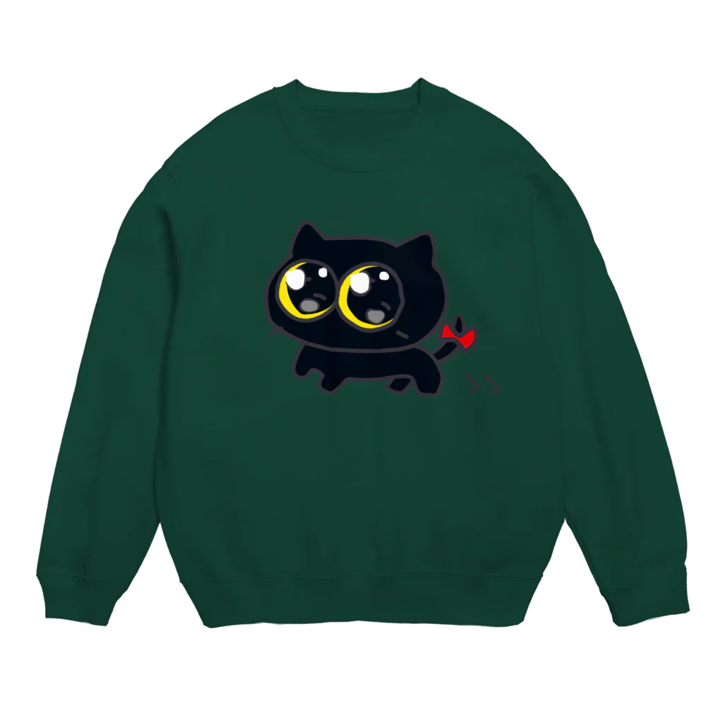 AI作家さむねこの作品集のミカヅキネコのおさんぽ Crew Neck Sweatshirt