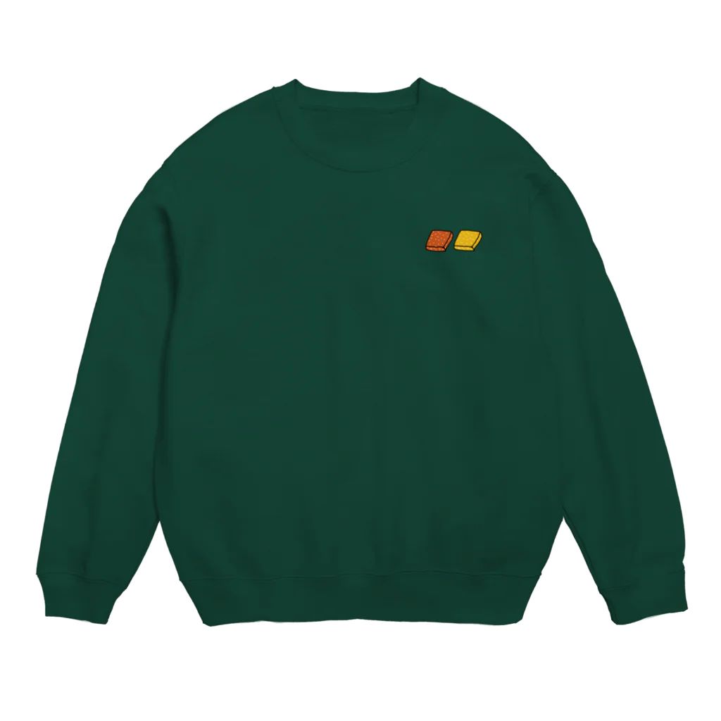 グミちゃんの四角いグミ【深緑色用カラー】 Crew Neck Sweatshirt