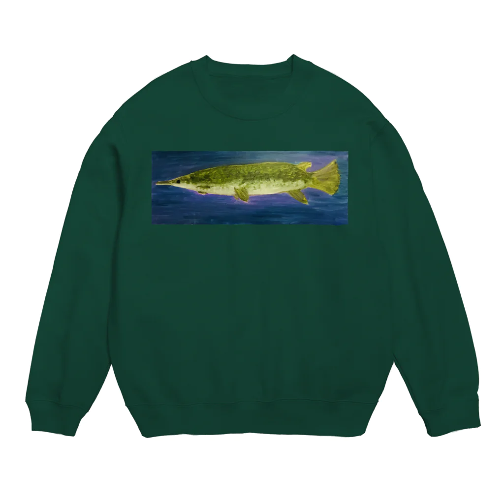 魚子のアリゲーターガー Crew Neck Sweatshirt