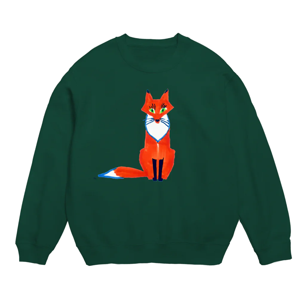 segasworksのきつね（お座り） Crew Neck Sweatshirt