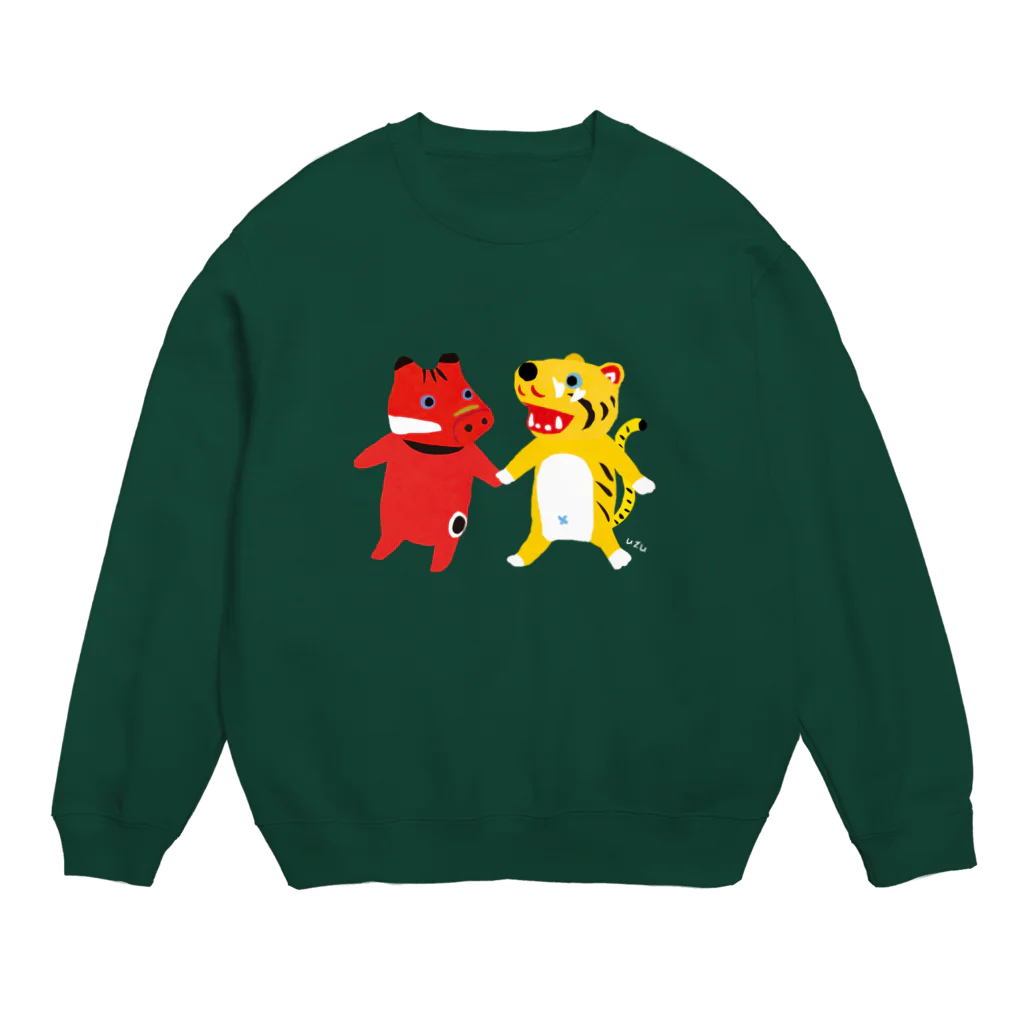 おばけ商店のTOYTOY＜赤べこと張り子の虎＞ Crew Neck Sweatshirt