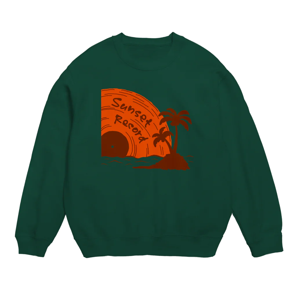 sandy-mのサンセットレコード ヴィンテージ風 Crew Neck Sweatshirt