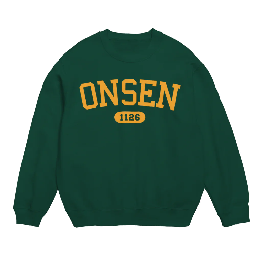 温泉グッズ@ブーさんとキリンの生活のONSEN 1126 （イエロー） Crew Neck Sweatshirt