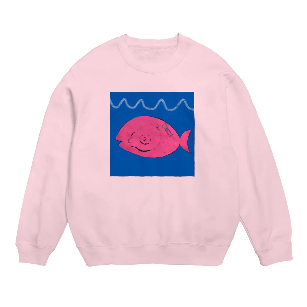 思い出ショップのぴよふぃっしゅ Crew Neck Sweatshirt