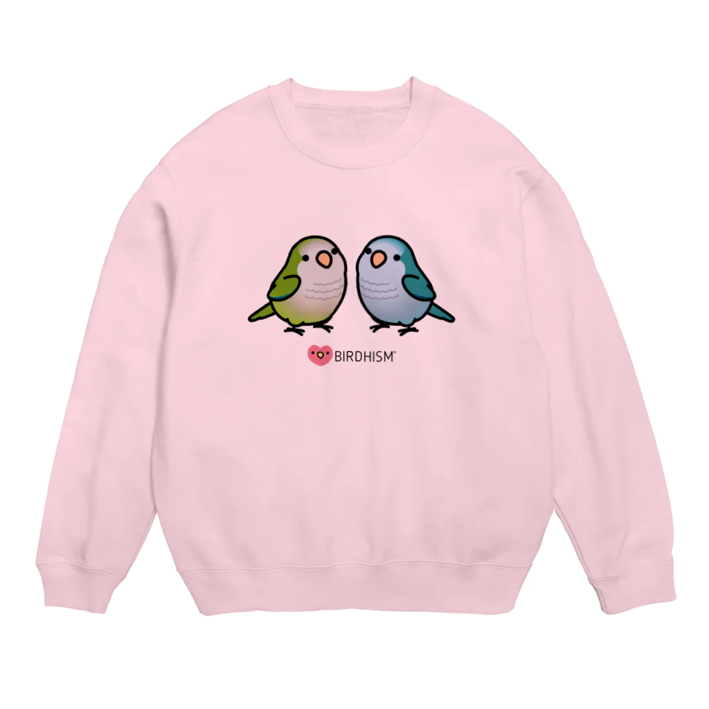 Cody the LovebirdのChubby Bird 仲良しオキナインコ Crew Neck Sweatshirt