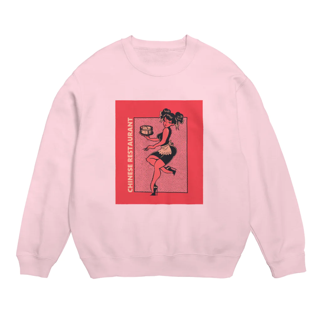 中華呪術堂（チャイナマジックホール）のCHINESE RESTAURANT WAITRESS GIRL Crew Neck Sweatshirt