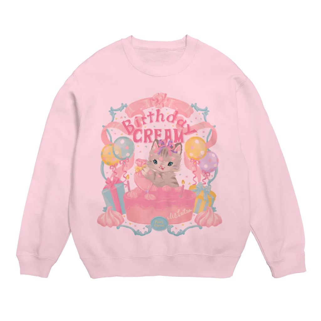 かわうそ🐹Ms LUTRAのbirthdayCream Crew Neck Sweatshirt