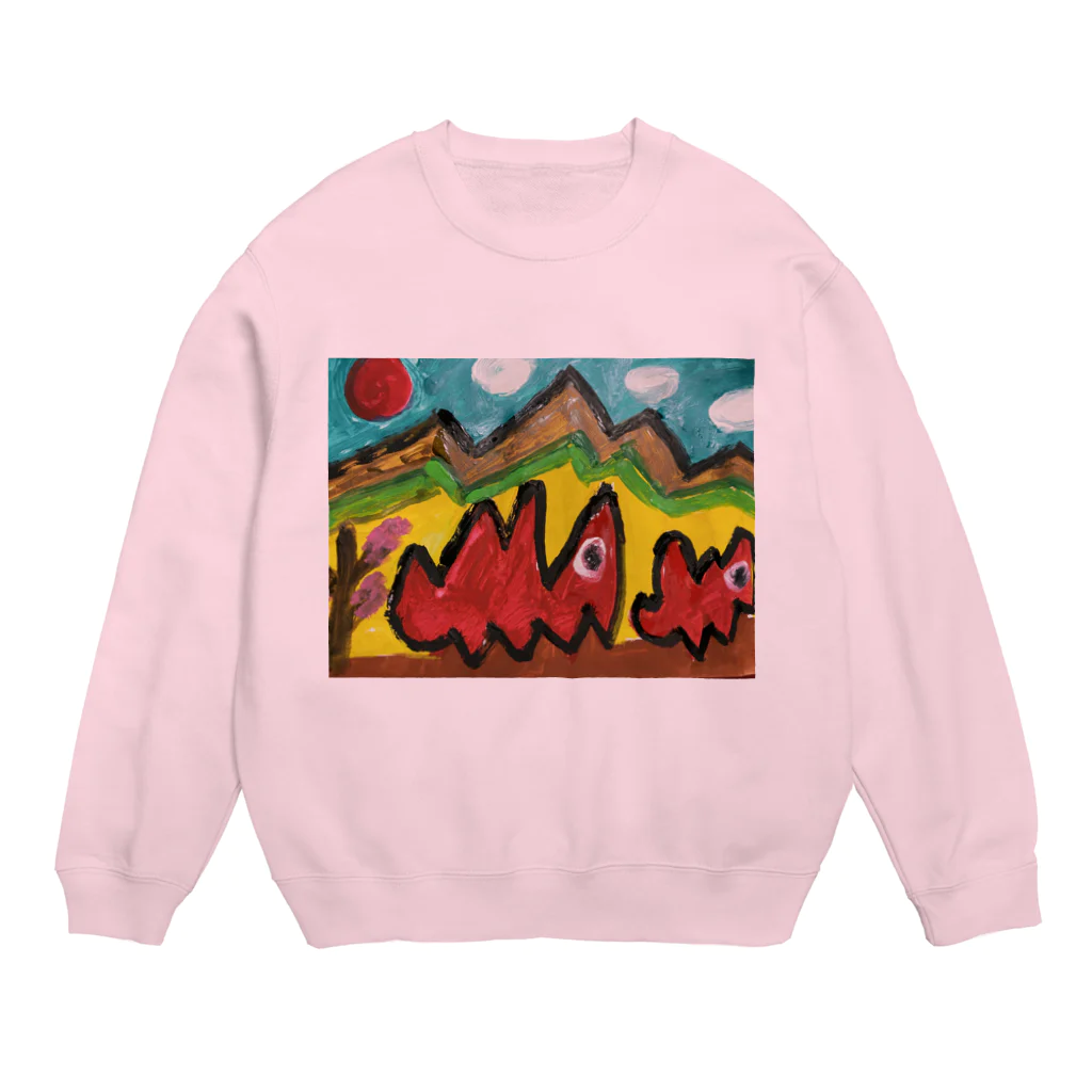 あー君@笹谷正博のヤマラヤマ親子 Crew Neck Sweatshirt