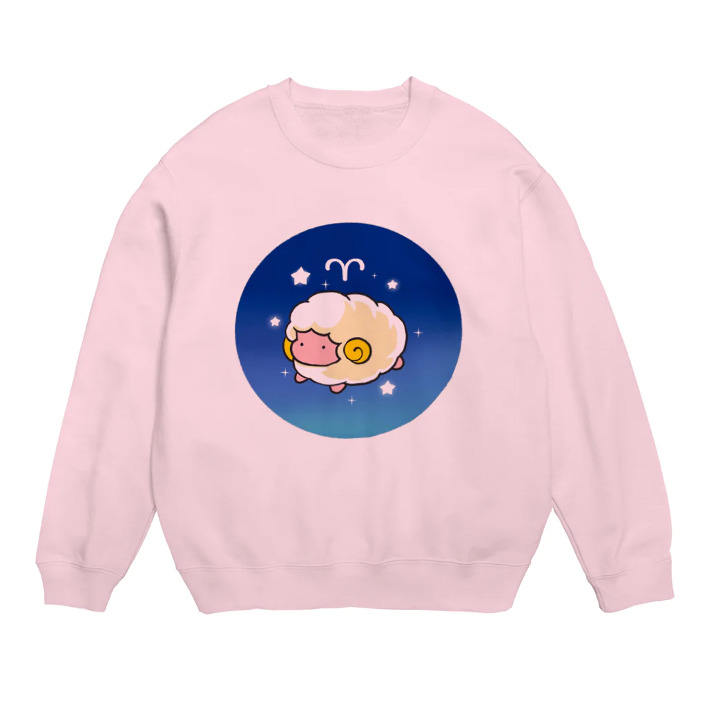 もふもふ堂の牡羊座 Crew Neck Sweatshirt