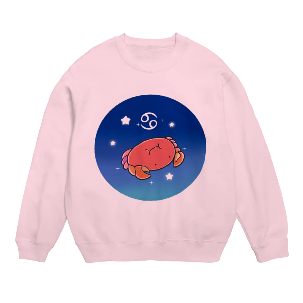 もふもふ堂の蟹座 Crew Neck Sweatshirt