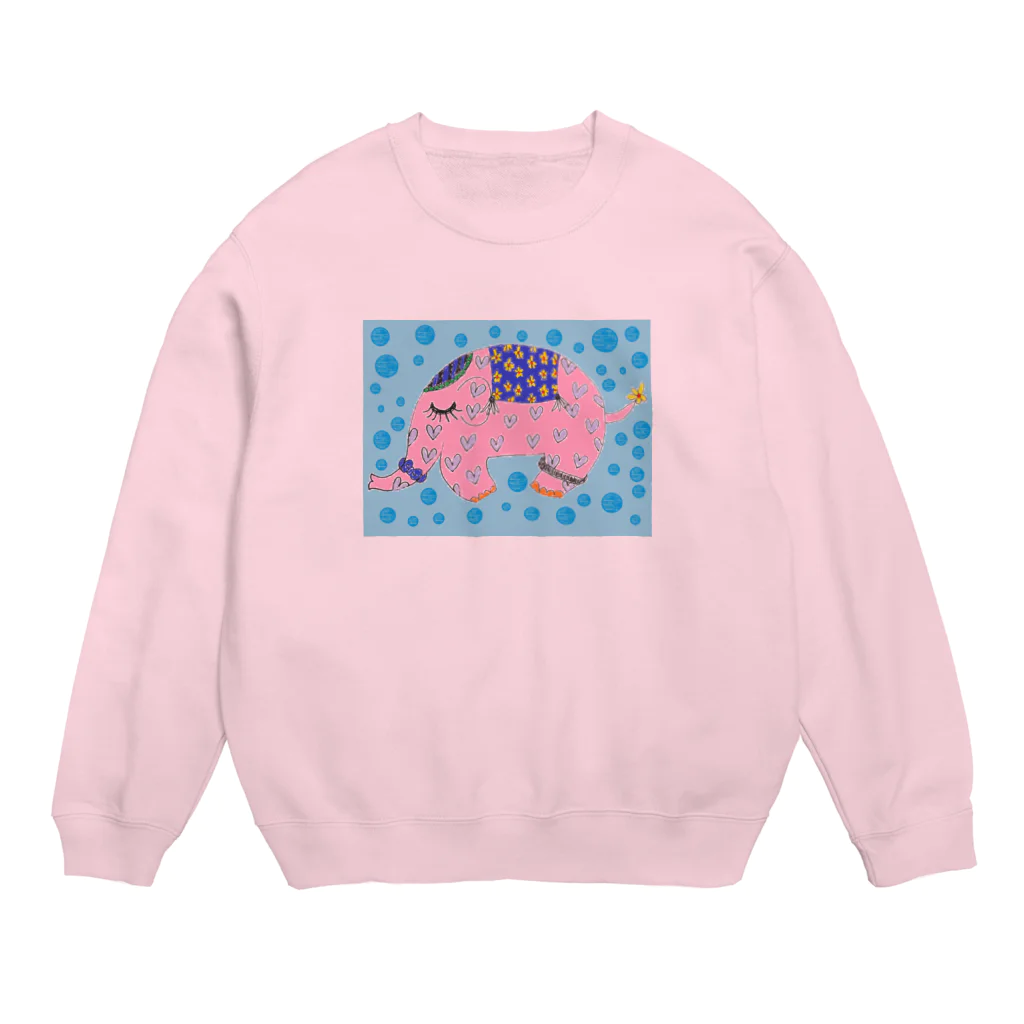 ピンクの象のピンクの象 Crew Neck Sweatshirt