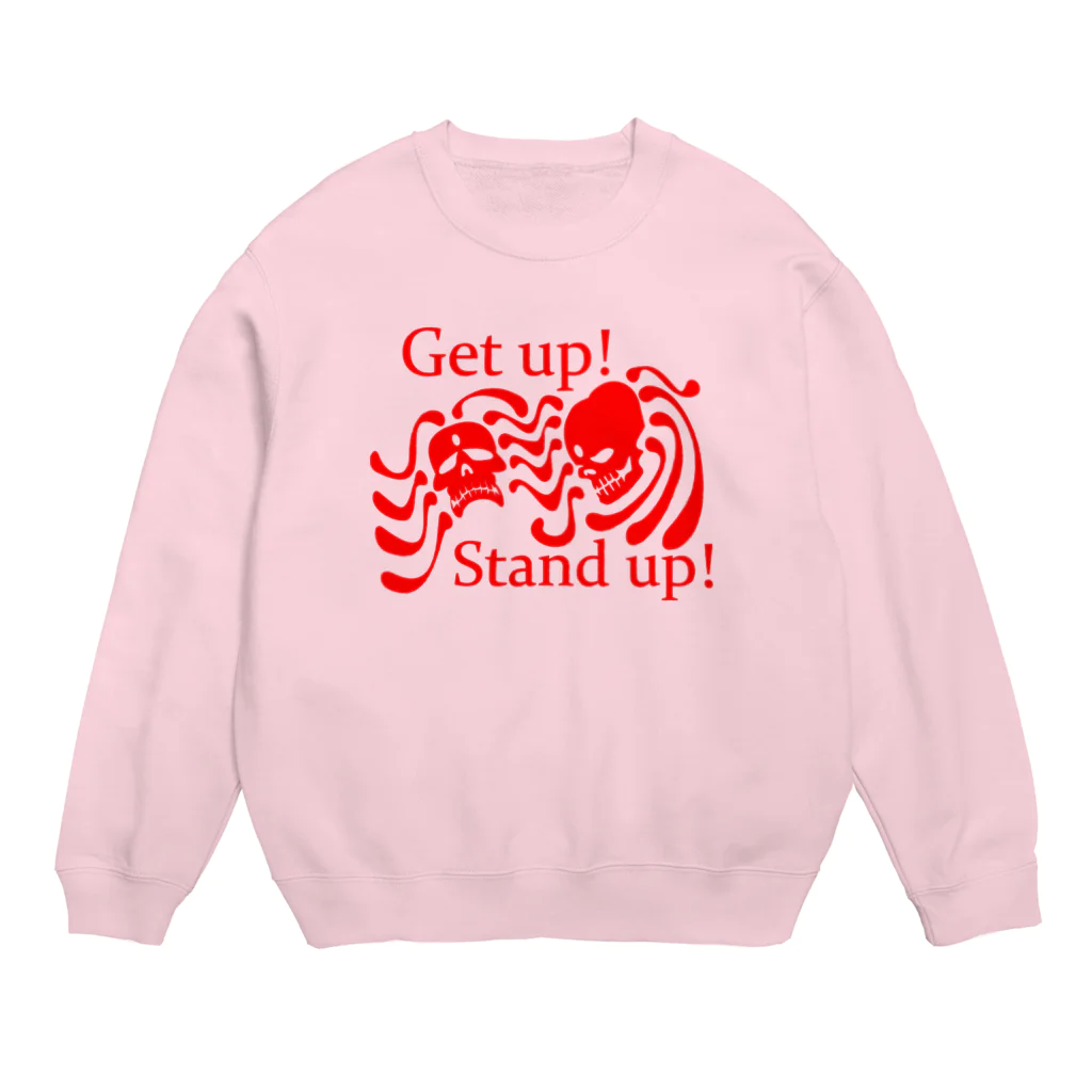 『NG （Niche・Gate）』ニッチゲート-- IN SUZURIのGet Up! Stand Up!(赤) Crew Neck Sweatshirt