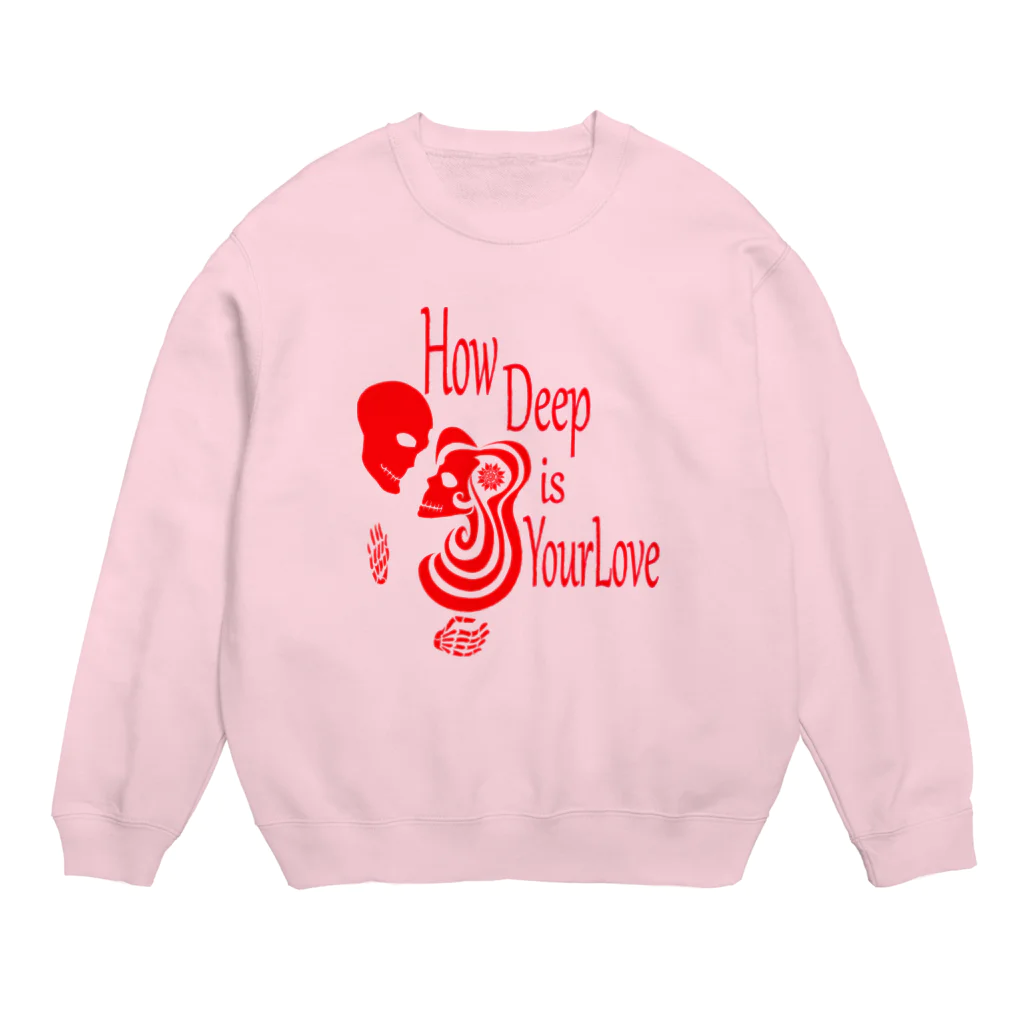 『NG （Niche・Gate）』ニッチゲート-- IN SUZURIのHow Deep Is Your Love（赤） Crew Neck Sweatshirt