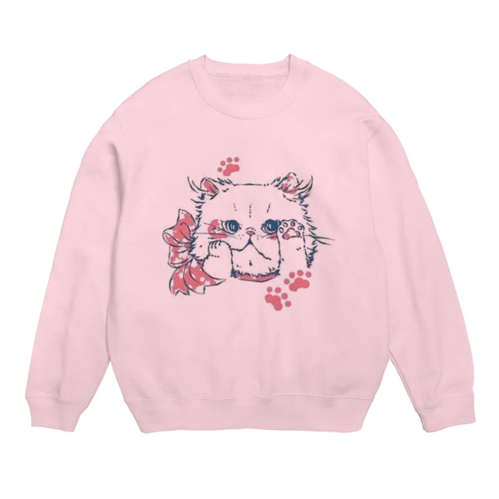 Reea wkoのふわっねっこっ Crew Neck Sweatshirt