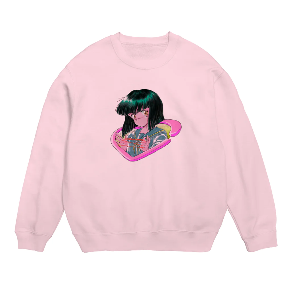 みどりいろ通信の赤い糸 Crew Neck Sweatshirt