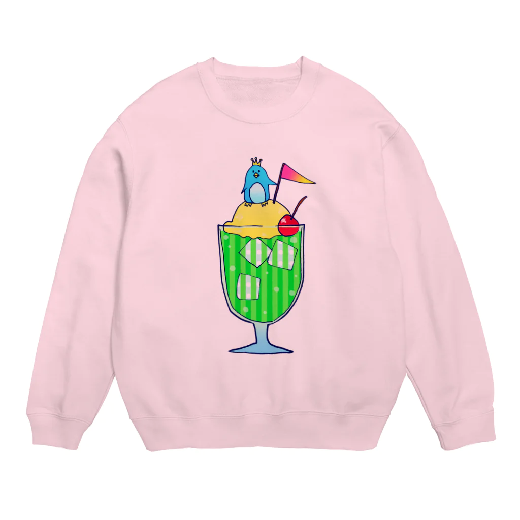 甘味屋のそーだとこうていぺんぎん Crew Neck Sweatshirt