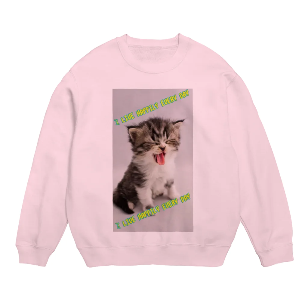 Try_Againの^ↀᴥↀ^ Crew Neck Sweatshirt