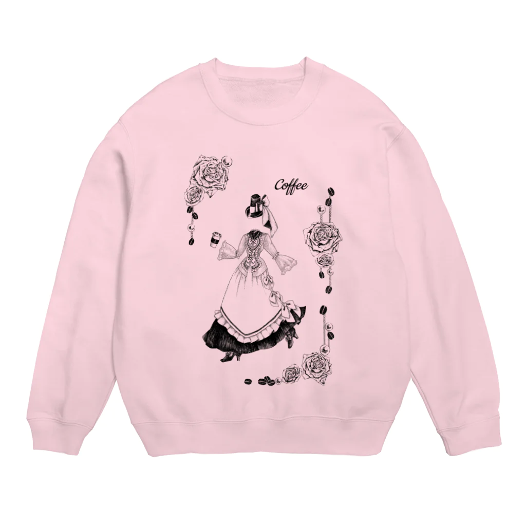 Prism coffee beanの【Lady's sweet coffee】コーヒー Crew Neck Sweatshirt