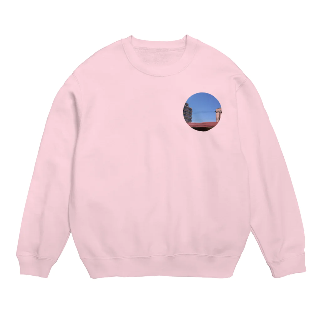 フランスピアノ山本のイラストたちの胸プリントで丸いフォト【なかがわデザイン】 Crew Neck Sweatshirt