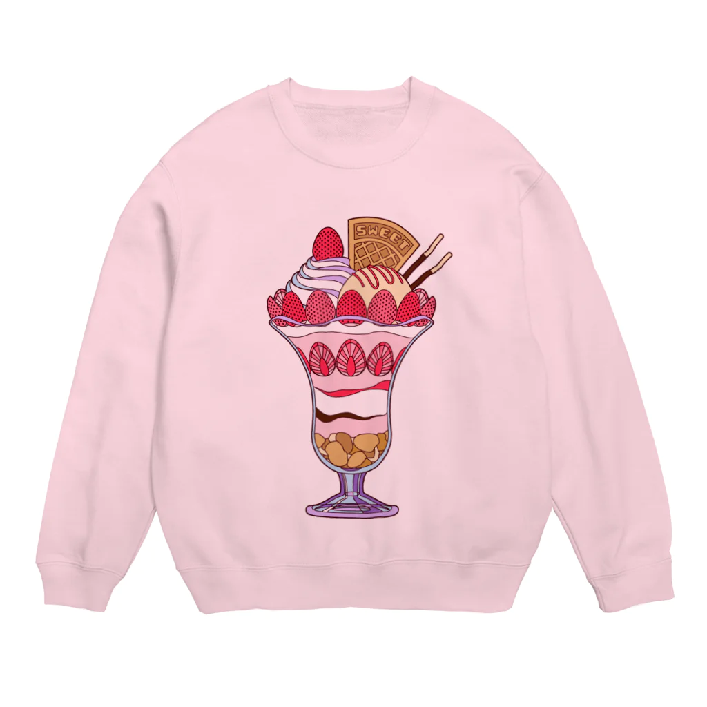 Ruby Candyのビッグないちごパフェ Crew Neck Sweatshirt