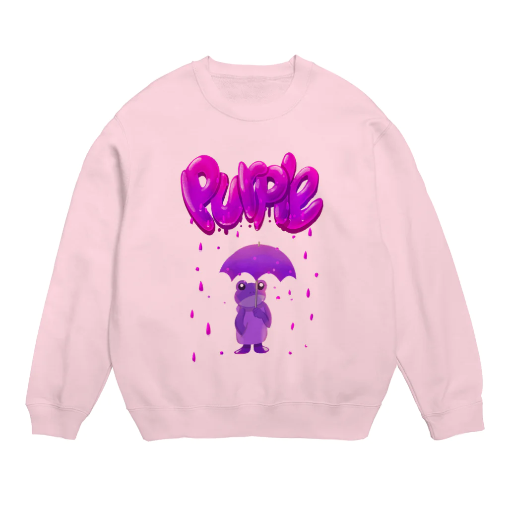 スロータイプ書店 Slowtype BooksのPurple rain パープルレイン 172 Crew Neck Sweatshirt