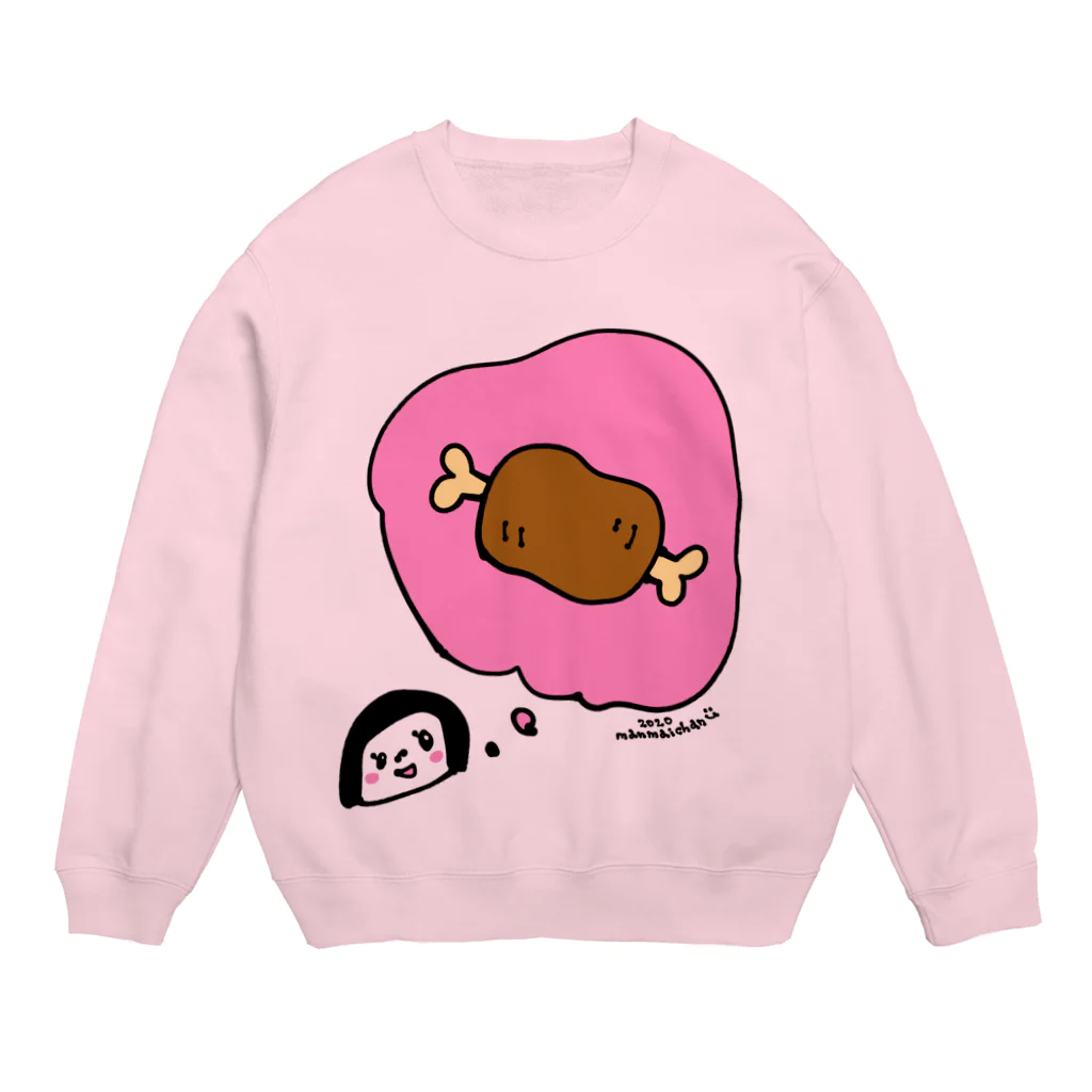 万枚ちゃんのあのおにく Crew Neck Sweatshirt